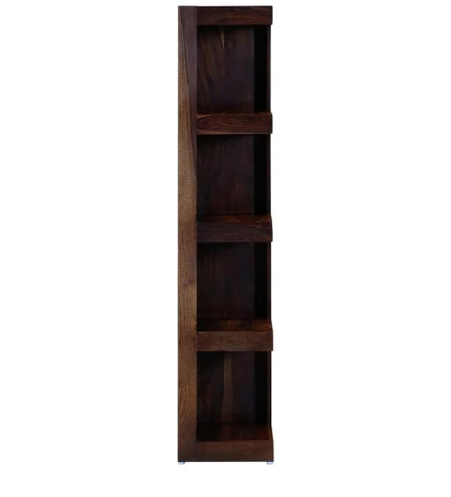 Wudniture Solid Sheesham Wood Corner Book Shelf