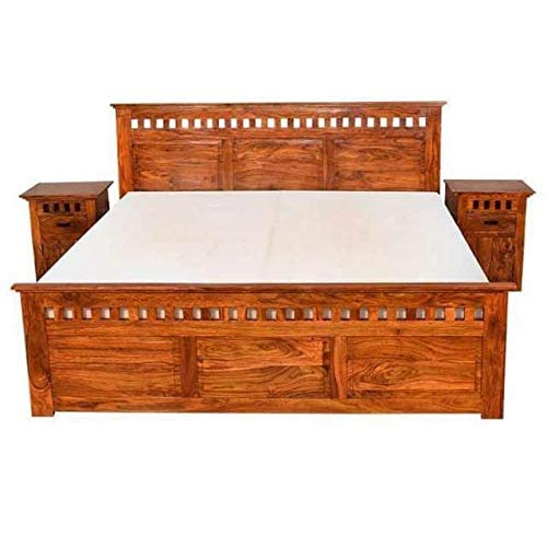 Wudniture Solid Sheesham Wood King Size Bed