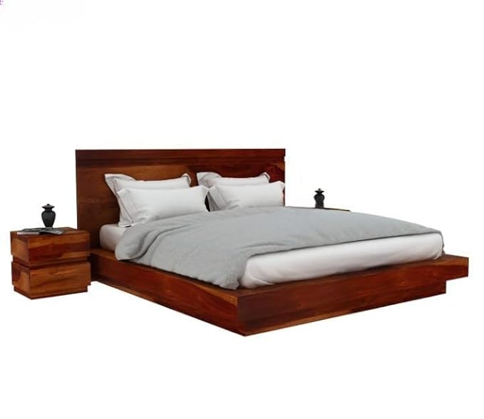 Wudniture Furniture Solid Sheesham Wooden Queen Size Bed