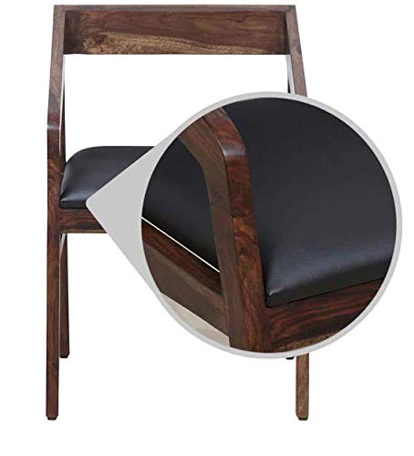 TS Tiny Space Wooden Arm Sofa Chair for Living Room | Armchair for Outdoor & Balcony | Single 1 Seater Sofa | Sheesham Wood, (Provincial Teak Finish)