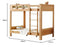 Wudniture Furniture Solid Sheesham Wood Bunk Bed for Kids