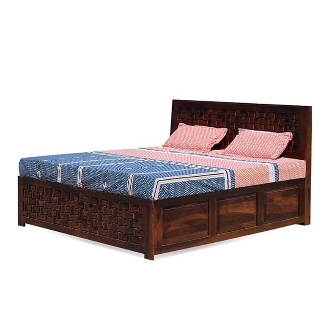 Wudniture Solid Sheesham Wood King Size Bed