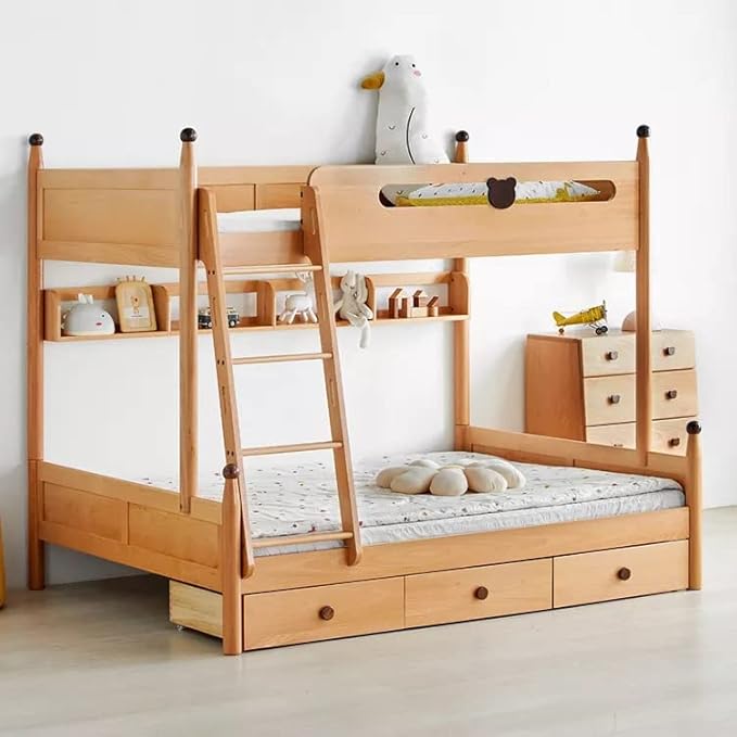 Wudniture Furniture Solid Sheesham Wood Bunk Bed for Kids