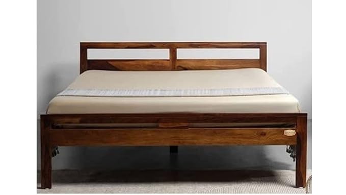 Wudniture Furniture Solid Sheesham Wood Queen Bed
