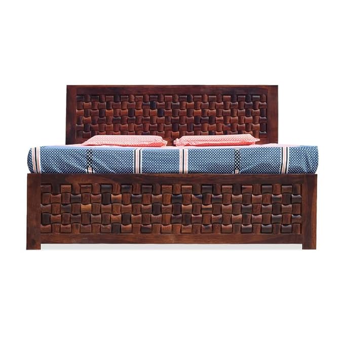 Wudniture Solid Sheesham Wood King Size Bed
