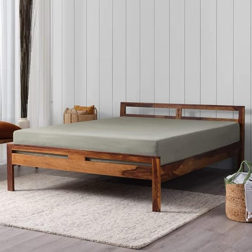 Wudniture Furniture Solid Sheesham Wood Queen Bed