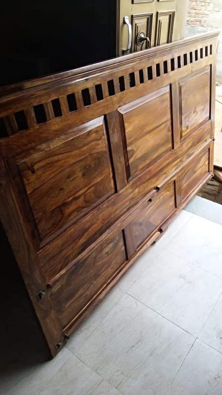 Wudniture Solid Sheesham Wood King Size Bed