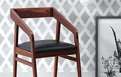 TS Tiny Space Wooden Arm Sofa Chair for Living Room | Armchair for Outdoor & Balcony | Single 1 Seater Sofa | Sheesham Wood, (Provincial Teak Finish)