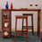 Wudniture Furniture Wooden Long Bar Table with 2 Stool