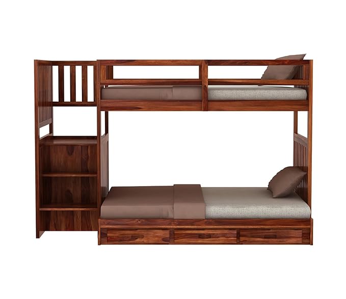 Wudniture Solid Sheesham Wood Bunk Bed