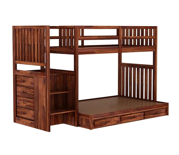 Wudniture Solid Sheesham Wood Bunk Bed