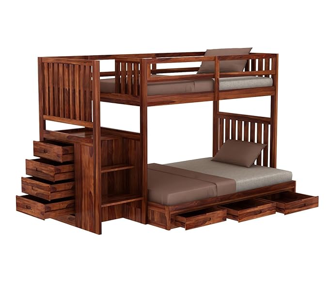 Wudniture Solid Sheesham Wood Bunk Bed