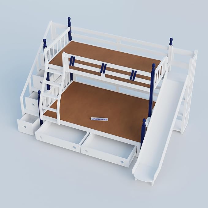 Wudniture Solid Sheesham Wood Bunk Bed