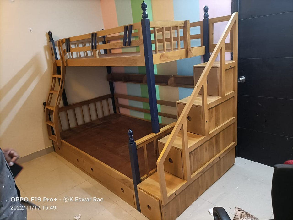 Wudniture Solid Sheesham Wood Bunk Bed