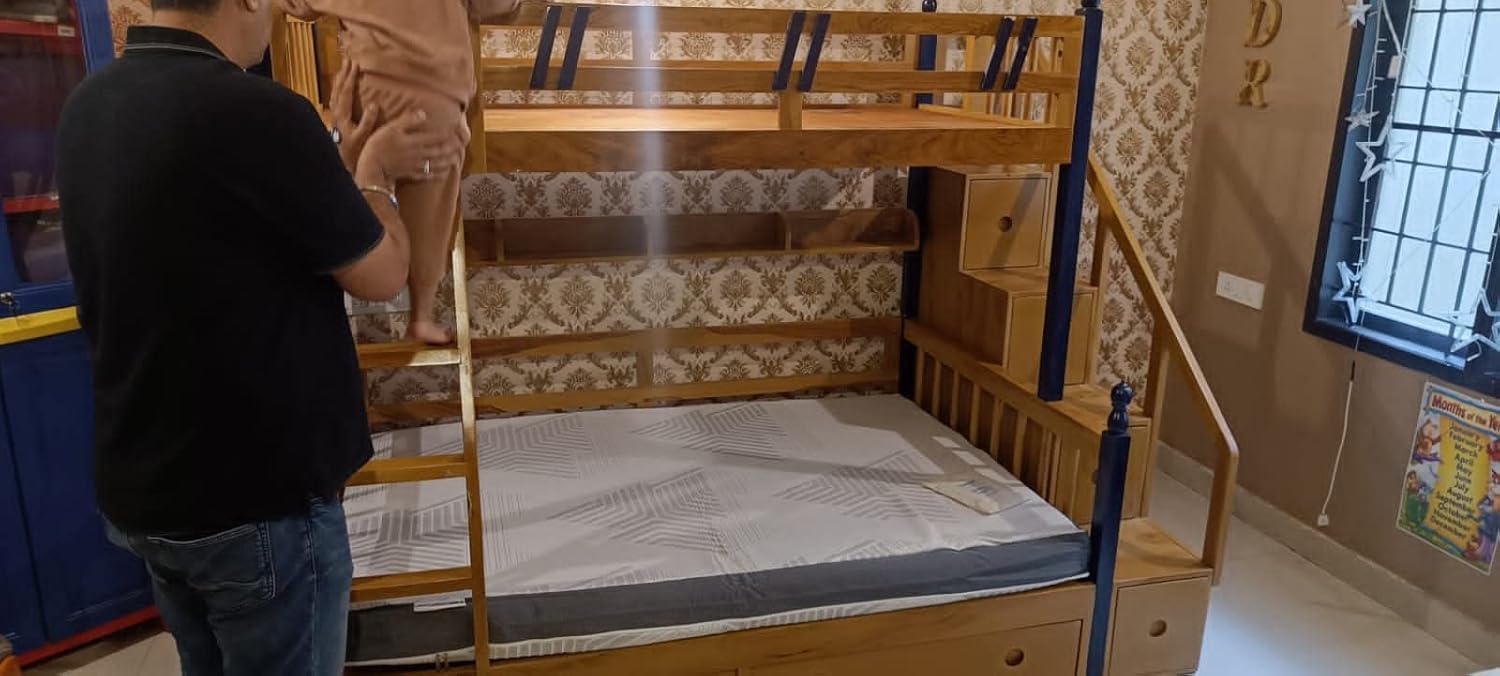 Wudniture Solid Sheesham Wood Bunk Bed