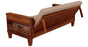 Mewar Furniture Solid Wood Sofa Cum Bed for Living & Bedroom | 3 Seater Sofa Cum Bed - Honey Finish| 3-Person Sofa, Brown