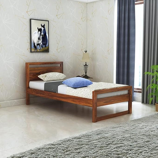 Wudniture Solid Sheesham Wood Single Bed