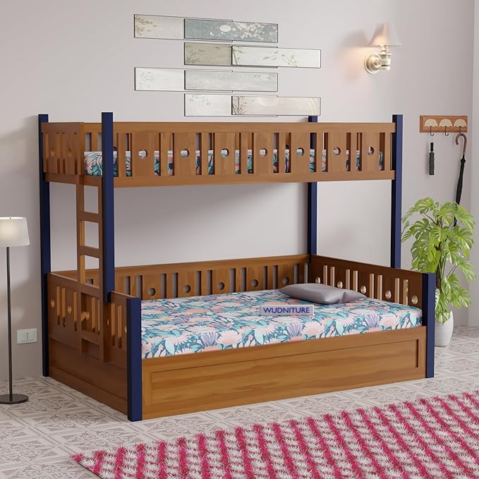 Wudniture Solid Sheesham Wood Bunk Bed