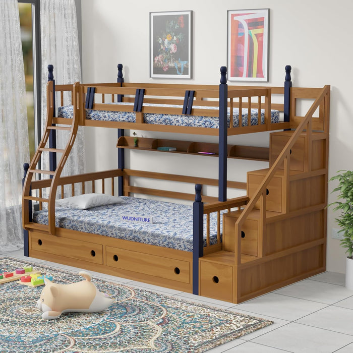 Wudniture Solid Sheesham Wood Bunk Bed